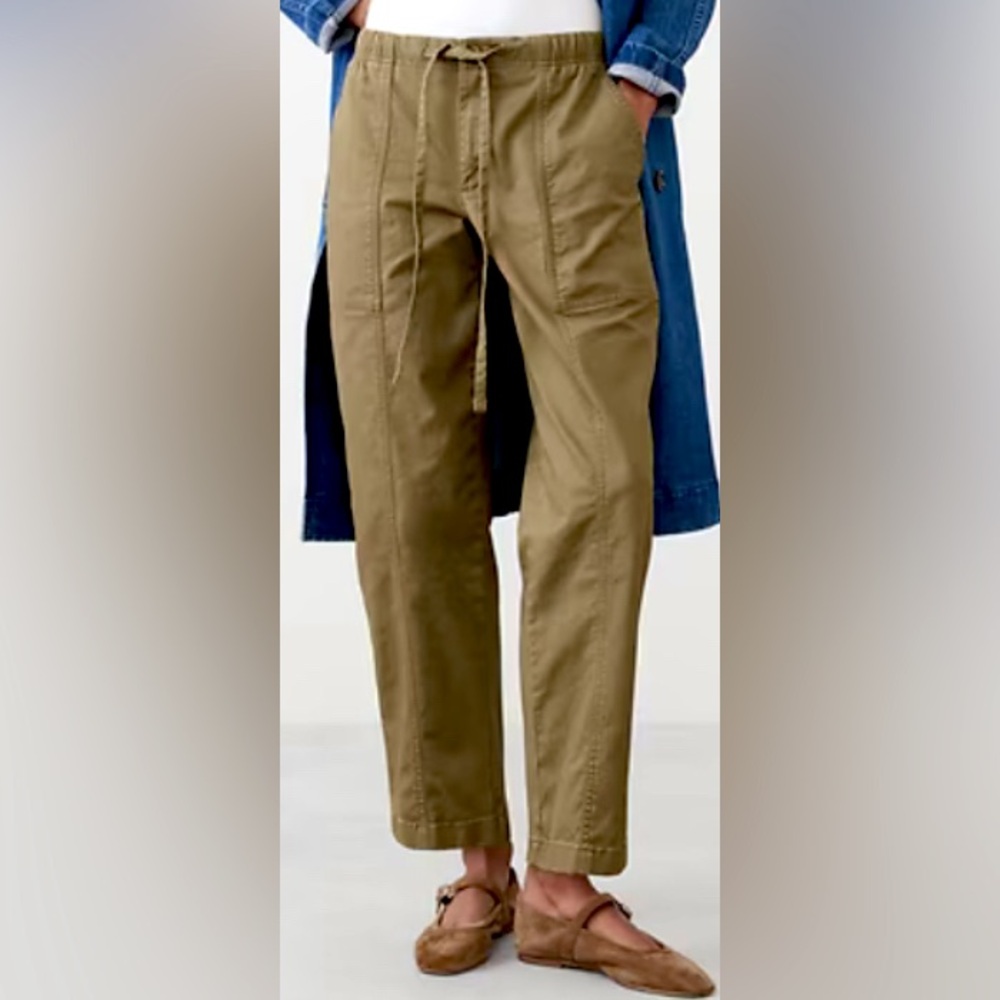 Banana Republic Factory Olive Cropped Drawstring Utility Pants
